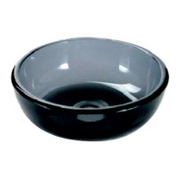 Black Gray Glass Spitoon